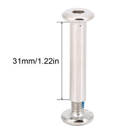 Tyenaza Pack of 10 Lnliner Screw Connections, Inline Skating Screws Fittings Skating Shoes Screws Tools Wheel Bolt Screw Fittings Inline Skating Replacement (31 mm)