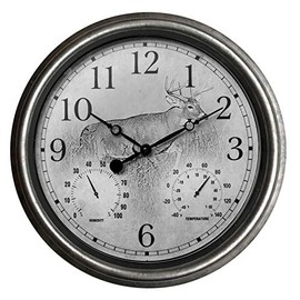 Headwind 15" Indoor/Outdoor Galvanized Clock-Buck, 850-0072