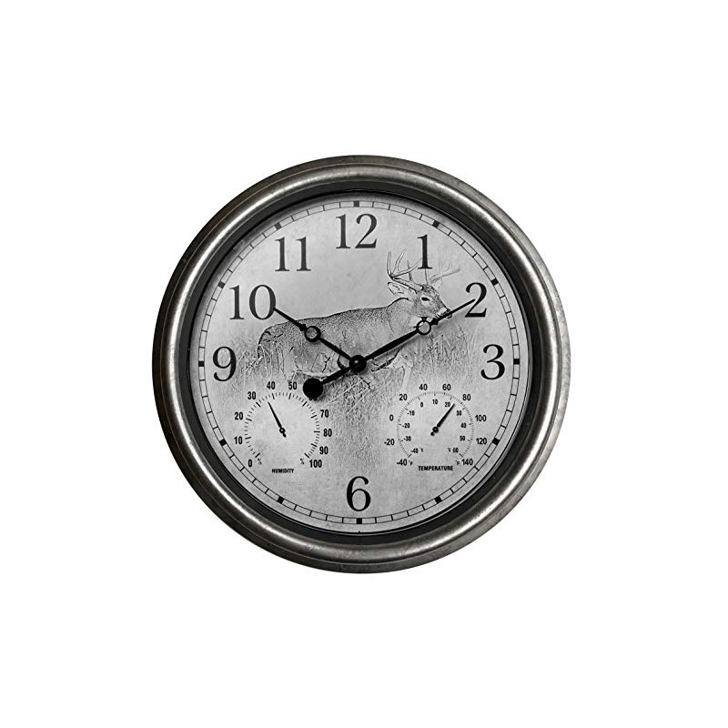 Headwind 15" Indoor/Outdoor Galvanized Clock-Buck, 850-0072