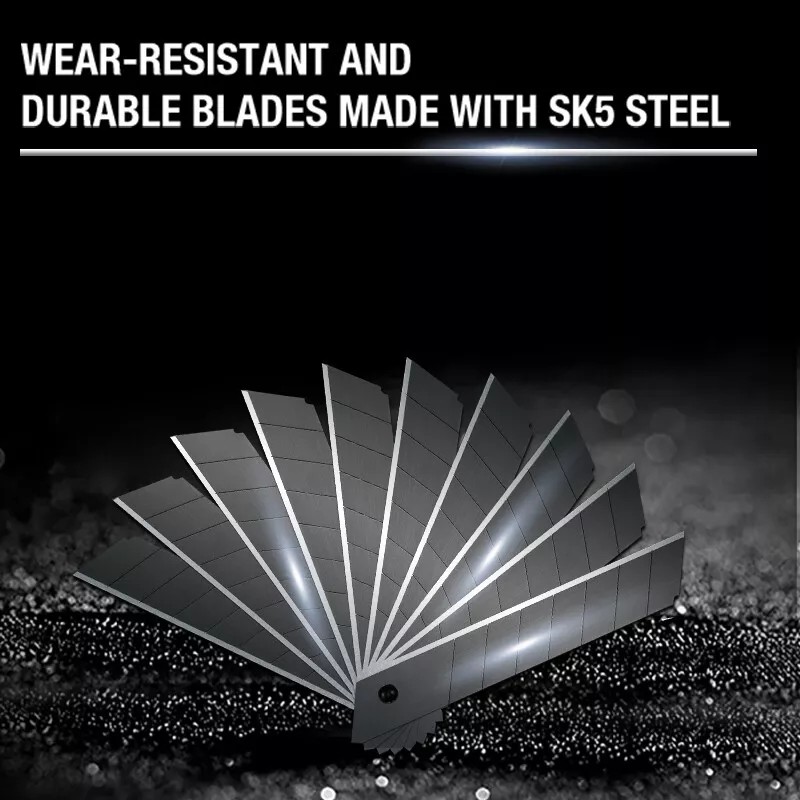 WORKPRO 100PC 18mm Snap-off Blades SK5 Steel Replacement Blade for
