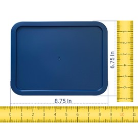 Replacement Lid for Pyrex Plastic Blue Cover 6 Cup Bowl Dish Rectangle 7211-PC (4-Pack)