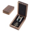 AHANDMAKER Single Medal Display Storage Box Wood Coin Display Case