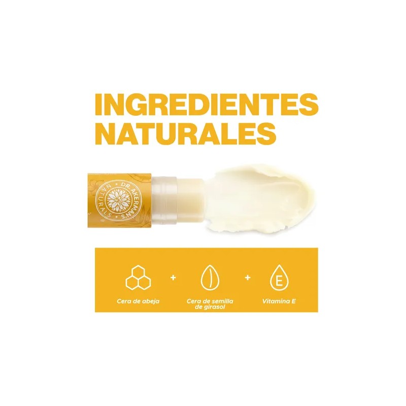 Bálsamo Labial Dr. Akerman's Naturals Hidratante Sabor Coco