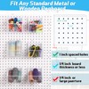 Reallnaive 6 Pack Pegboard Baskets Metal Wire Shelf Baskets Peg