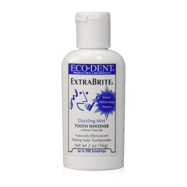 ECO-DENT Extrabrite without Flouride Toothpowder, 2 Ounce - 6 per case.