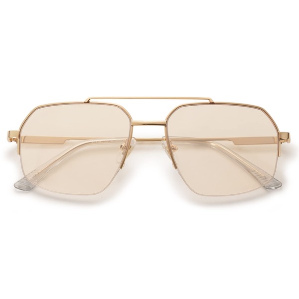 SOJOS SOJOS Trendy Aviator Sunglasses Mens Womens Retro Double Bridge