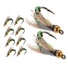 CORHAD 10pcs High-Realism Bionic Fishing Hooks for Bass and Trout