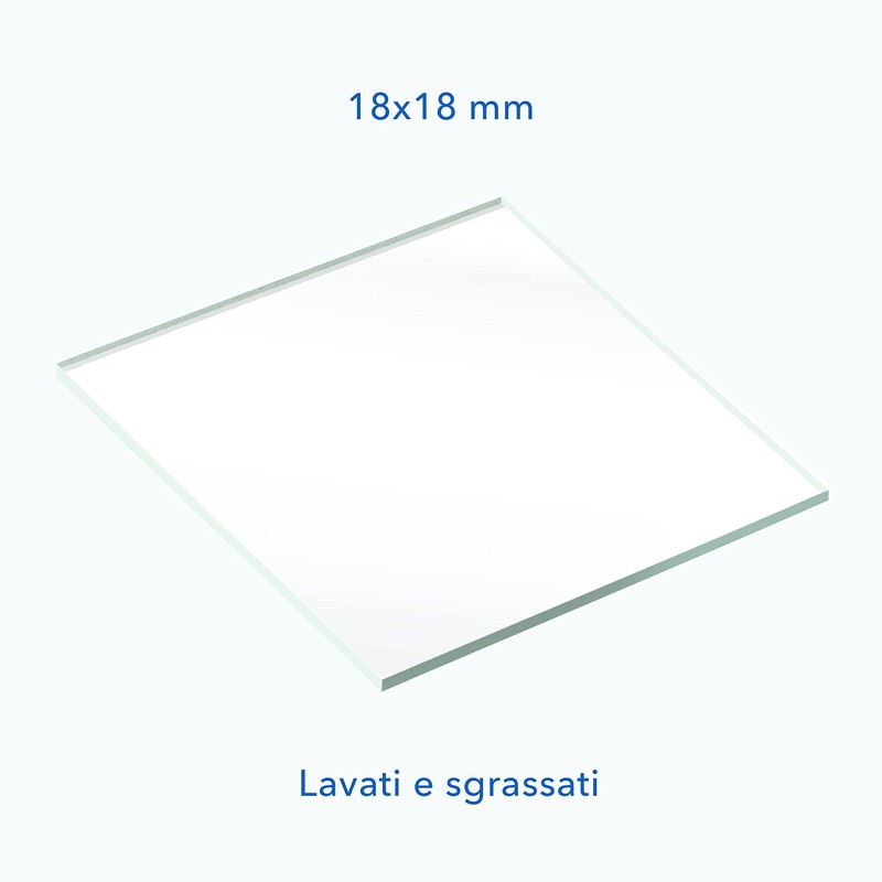 AIESI® Cover Glasses Microscope Size 18 x 18 mm (Pack