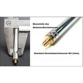 Antenna with Internal Thread for Remote Control Telescope RC Car and Helicopter Diameter 5.9 mm Length 480 mm