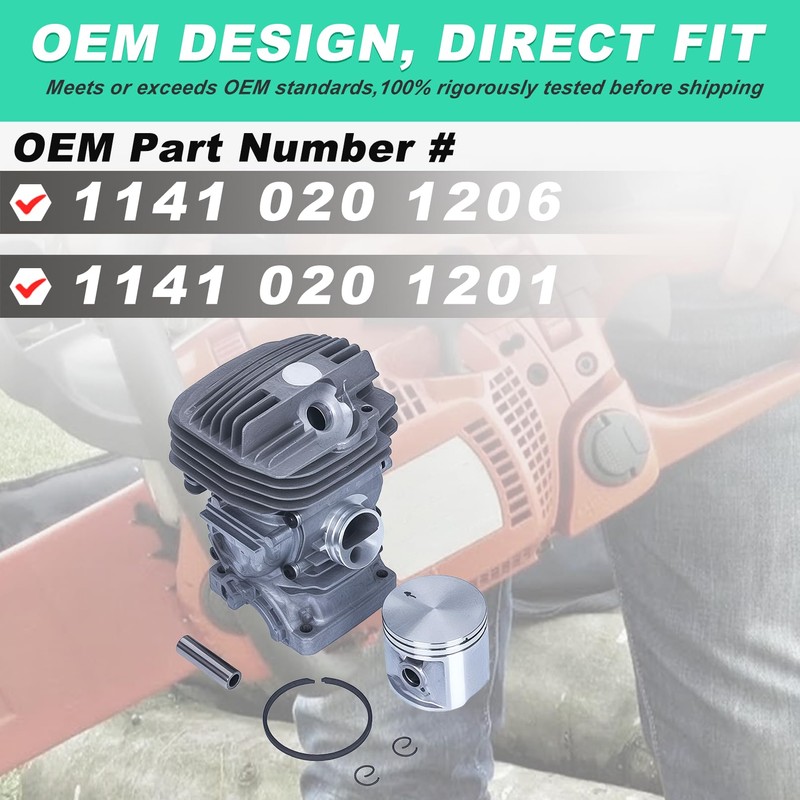 Adefol MS291 Cylinder Piston Kit & 325"-7T Clutch Drum Oil