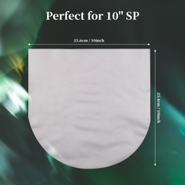 10 Inches Vinyl Record Inner Sleeves Anti Static Plastic Round Bottom Protective Sleeves for LP Vinyl Record Translucent (25)