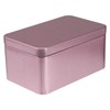 NUOBESTY - Contenedor rectangular de hojalata para alimentos con hojas