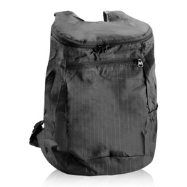 Luckious Small Lightweight Backpack - Foldable Waterproof Rucksack for Women and Men, Cycling Backpack for Camping, Hiking, Travel, and Biking (Black)