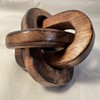 Thorness Rustic Wooden 3-Link Knot Ornament for Home Décor -