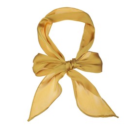 Allegra K Women Plain Solid Color Pure Skinny Scarf Scarves Long Neckerchief Hair Band Yellow