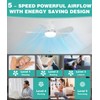 HK Ceiling Fan with Light and Remote,20 Inch, 5 Speeds