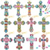 INCOK Cross Diamond Painting Keychains - 12PCS 5D Diamond Art