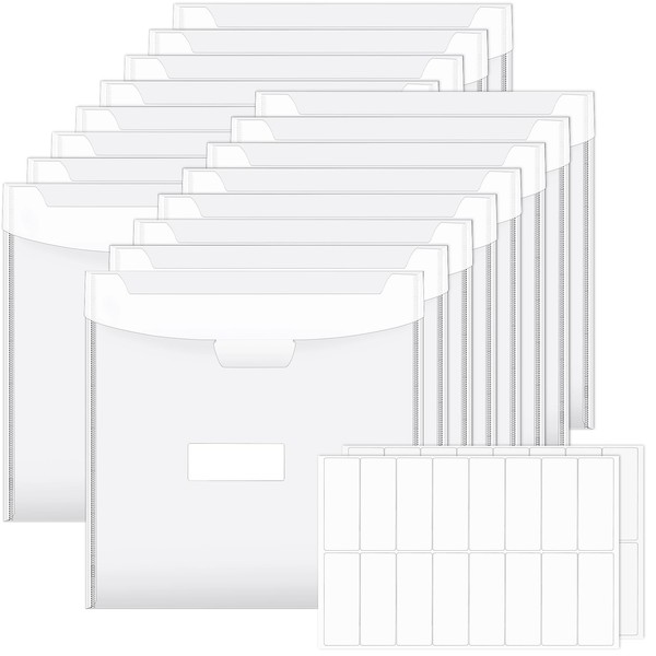 GANGBARU 16 Pcs Scrapbook Paper Storage Plastic Clear Paper Organizer
