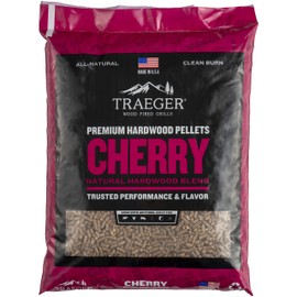 Traeger Grills PEL309 Cherry 100% All-Natural Hardwood Pellets Grill, Smoke, Bake, Roast, Braise and BBQ, 20 lb. Bag