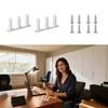 Sliding Door Floor Mount Guide 4-Piece Set - White ABS