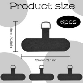 AONAYO 6 Stück Handykette Halterung,Lanyard Handy,Handy Kette Halterung,Handy Lanyard,Halterung Für Handykette,Handykette Universalpads,Ultradünn Stärker,Handykette Adapter Passt Alle Handykette