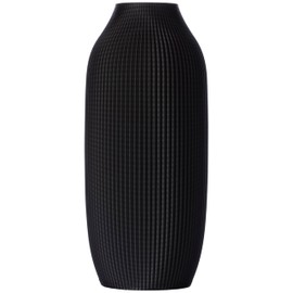 Stella Flower Vase/Decorative Vase M 22.5 cm for Cut / Dried Flowers Sustainable Decorative Vase Pampas Grass (Black)