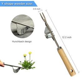 Weeding Tool Crevice Weeding Digger Tool Farm Transplanting Dandelion Puller Paving Brick Moss Removal Weeder for Lawn Edger, Driveway, Garden (3 Packs)