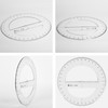 30 CM Full Round Protractor, 360 Degree Plastic Measuring Tools