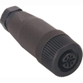 TURCK B 8151-0/PG9/DNET Connector, Straight M12 Female 5 pos, Screw, PG 9 Cable Gland, 4-8mm OD, PBT 125V 4A