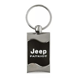 Jeep Patriot Rectangular Wave Key Ring (Black)