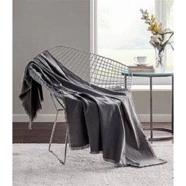 Highline Bedding Co. Highline Sullivan Throw Blanket Charcoal Color 50" x 60"