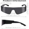 2PCS Y2K Rimless Futuristic Wrap Around Glasses for Party Women