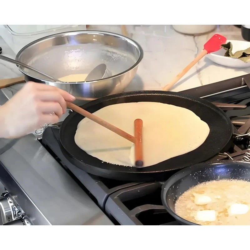 2 Pzs Espátula Para Crepas Palitas Creperas Cocina Natural Natural