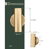 Cargifak 2-Light Wall Light, Brass Gold Wall Sconce, Indoor Up