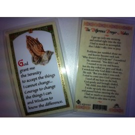 Holy Prayer Cards for The Serenity Prayer in English