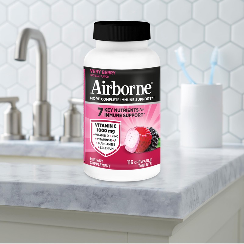 Airborne Vitamin C 1000mg (per Serving) - Very Berry Chewable