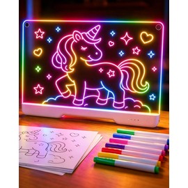 JoyRapt LED Drawing Board for Kids, Gift for Girls Age 6-10