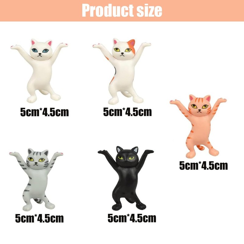 5 Pcs Dancing Cat Pen Holder Desk Pen Holder with