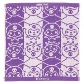 Kuromi [Hand Towel] Jacquard Wash Towel/Kromi Face Sanrio