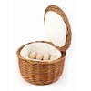 Egg Basket round Ø 26, height 17 cm rattan, padded