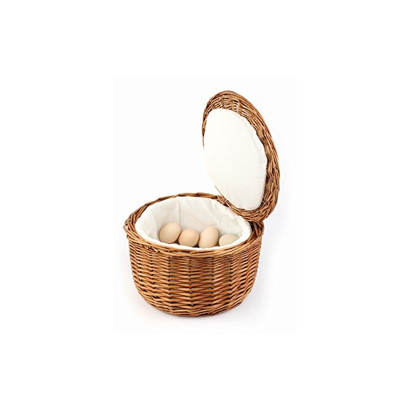 Egg Basket round Ø 26, height 17 cm rattan, padded