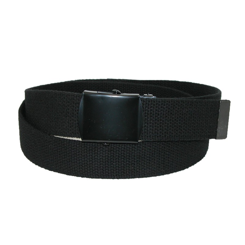 CTM® Fabric Big & Tall Adjustable Belt with Black Buckle,