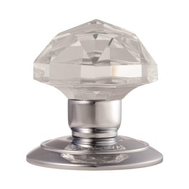 Carlisle Brass Gk001cp GK001CP/BP Polished Chrome & Glass MORTICE KNOB