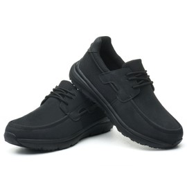 TEYTAP Non Slip Work Shoes for Men Women Waterproof Kitchen Chef Slip Resistant Shoes Casual Lightweight Slip on Walking Sneakers Black