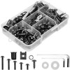 Motorcycle Fairing Bolt Kit, 177pcs, M5 M6 Screws, Aluminium Fasteners,