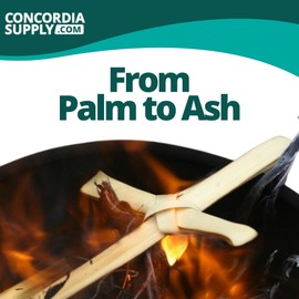 Concordia Supply Palm Ashes - Easy to Distribute, Pure Ash for Ash Wednesday, Ideal for Church Services & Ash Wednesday Supplies, Traditional Symbol of Repentance & Mortality - Suitable for 100 People