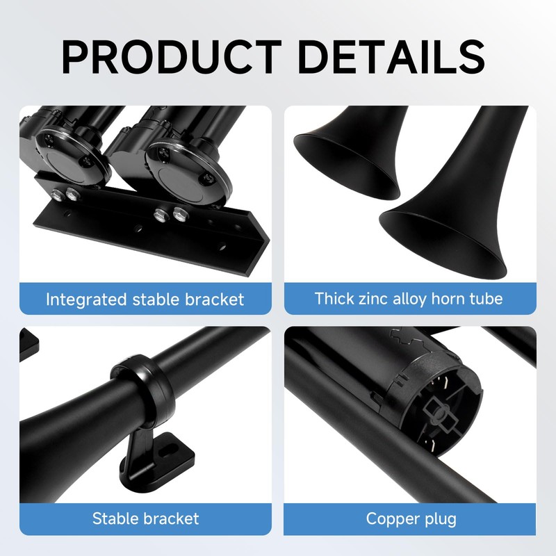 BANHAO Air Horn for Truck 12V Ultra Loud Train Horn