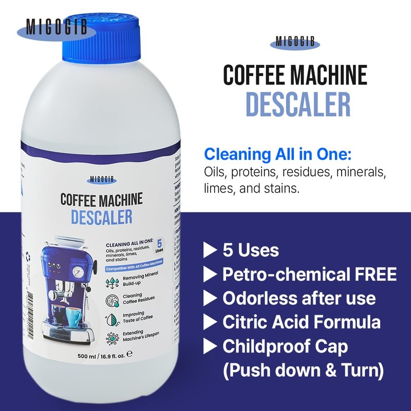 MIGOGIB Coffee Machine Descaler Descaling Solution - 17 fl. oz.