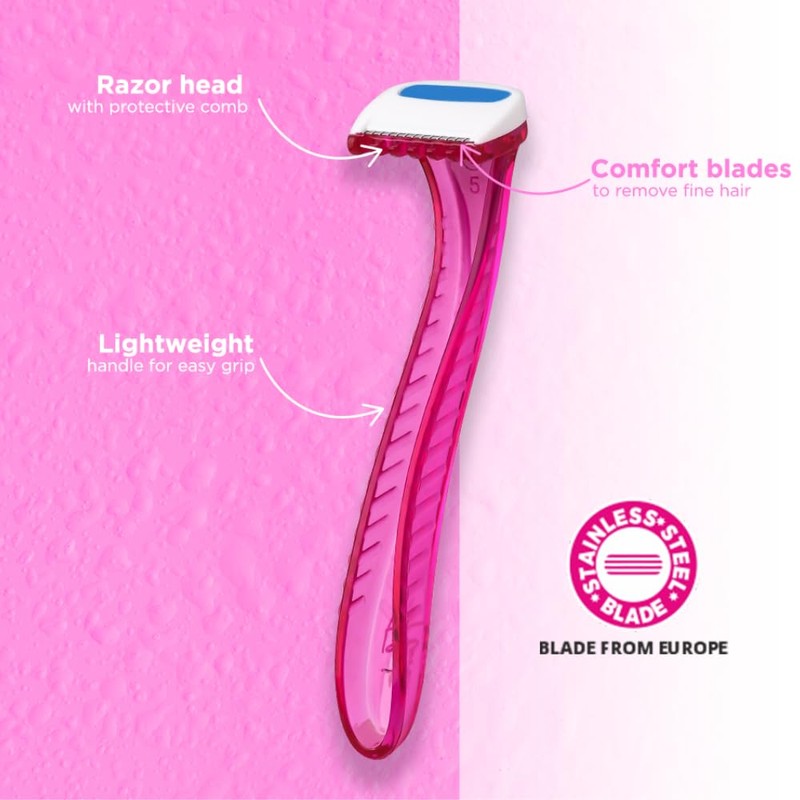 Floren Bikini Line Razor for Women | Aloe Vera &