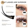 LASHVIEW Flat Eyelash Extension 0.15mm D Curl 11mm Ellipse Eyelash